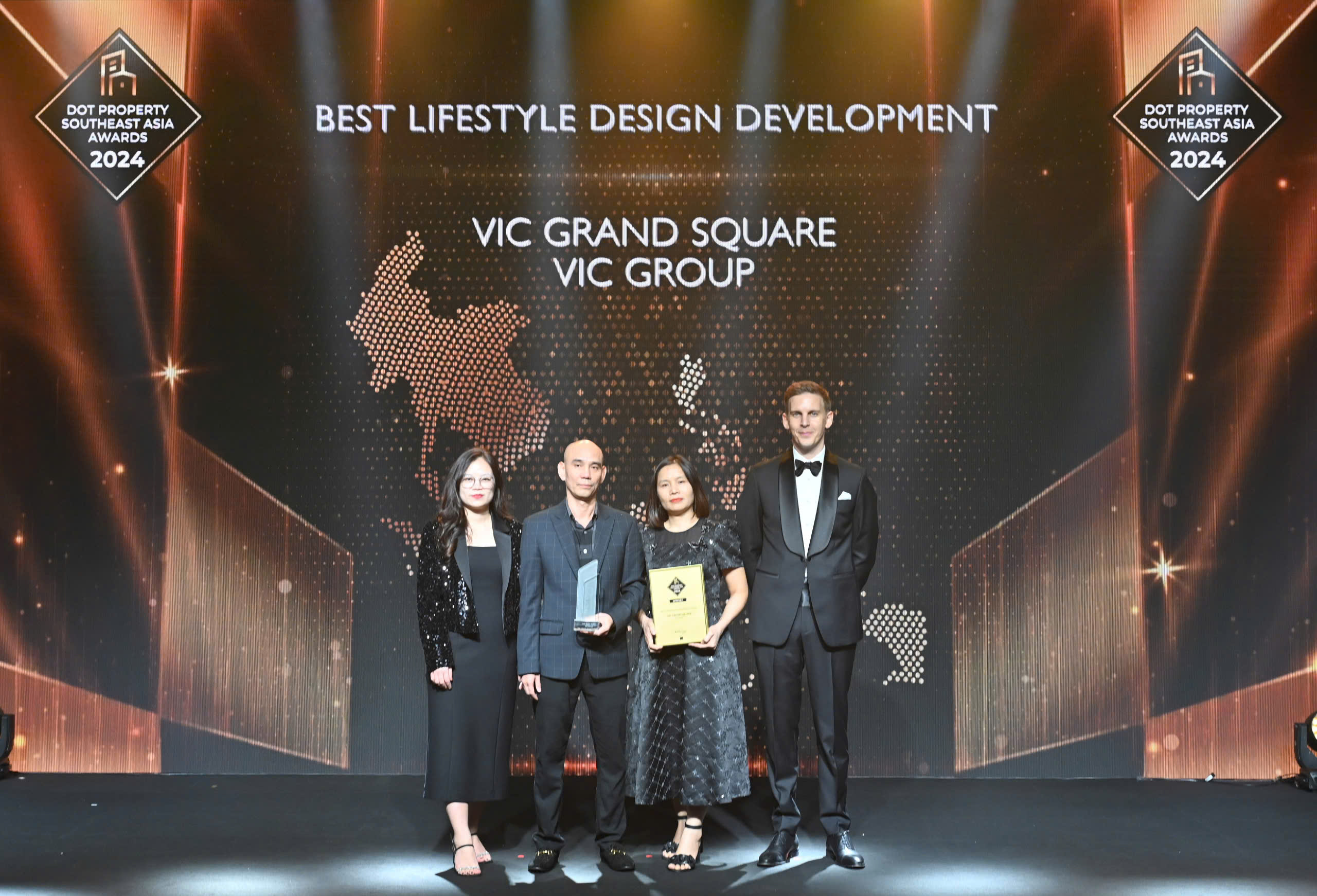Dự án VIC Grand Square được vinh danh tại lễ trao giải Dot Property Southeast Awards 2024 tại Bangkok Thái Lan.