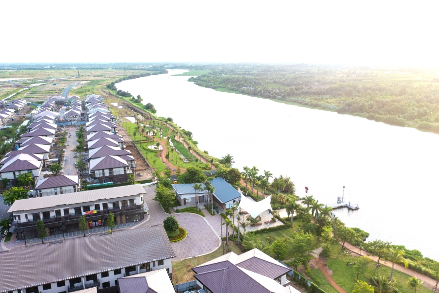 Một g&oacute;c bến thuyền tại Khu đ&ocirc; thị Waterpoint (Bến Lức, Long An).