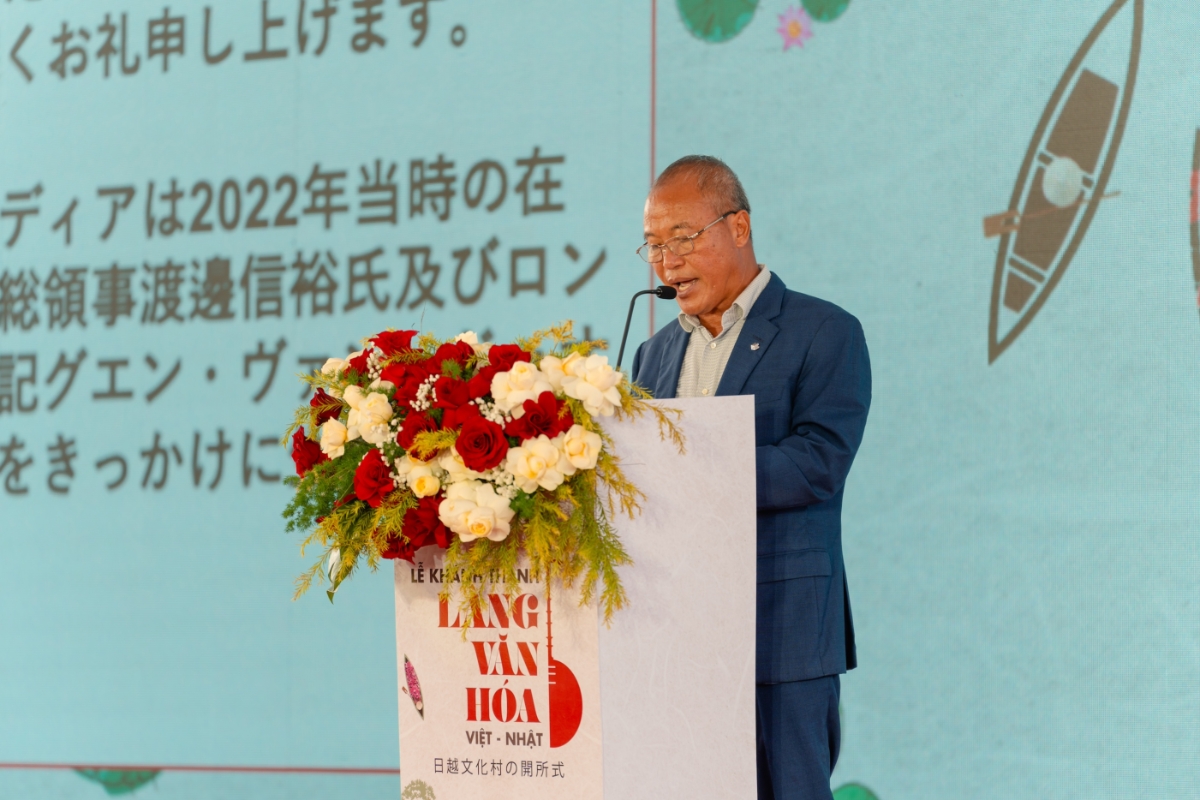 Chủ tịch HĐQT tập đo&agrave;n Nam Long, &ocirc;ng Nguyễn Xu&acirc;n Quang ph&aacute;t biểu tại sự kiện.