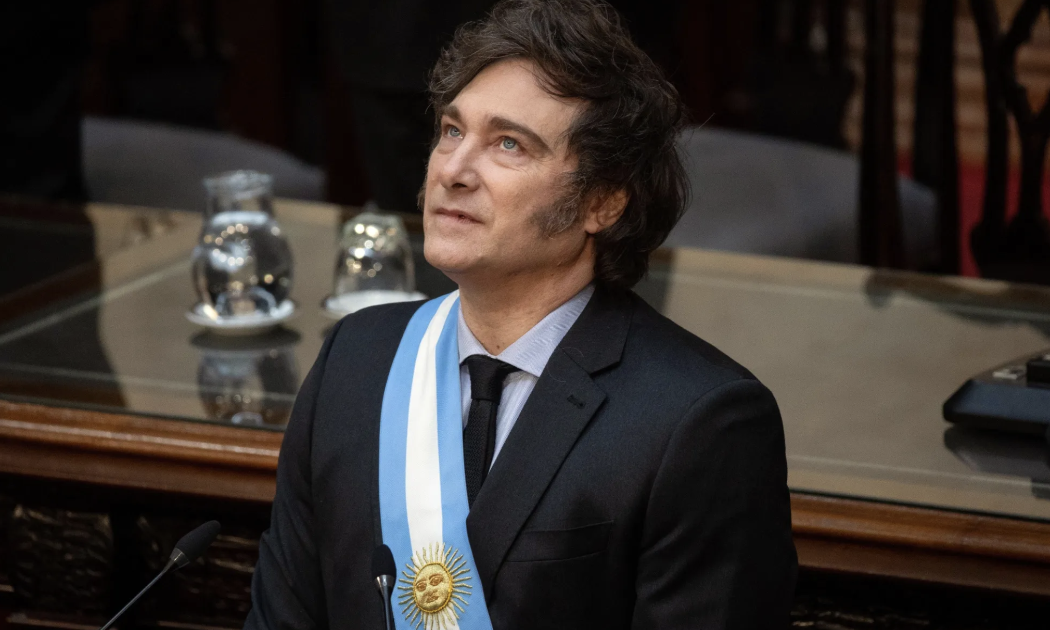 Tổng thống Argentina Javier Milei - Ảnh: Bloomberg.