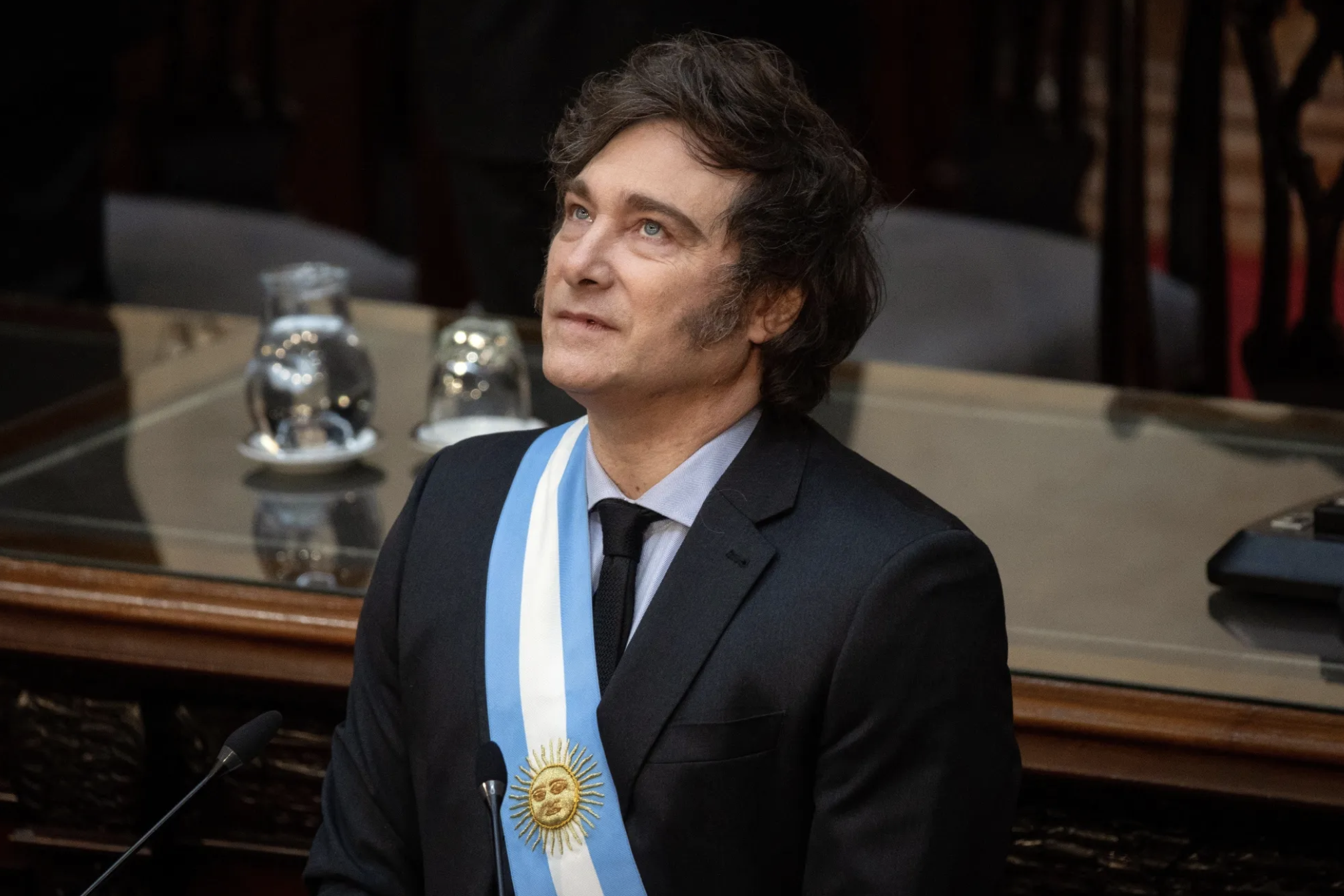 Tổng thống Argentina Javier Milei - Ảnh: Bloomberg.