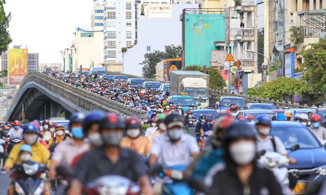 Xe máy chiếm số lượng lớn trong tổng số phương tiện giao thông đường bộ - Ảnh minh họa.
