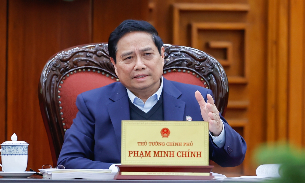 Thủ tướng Phạm Minh Chính phát biểu tại phiên họp - Ảnh: VGP
