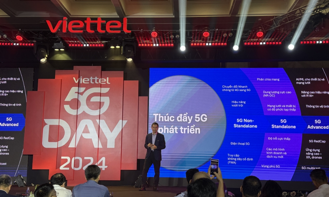 Ông Hoàng Hưng Hải, Giám đốc Sản phẩm Qualcomm Việt Nam tại sự kiện 5G Day do Viettel Telecom tổ chức, ngày 17/12.