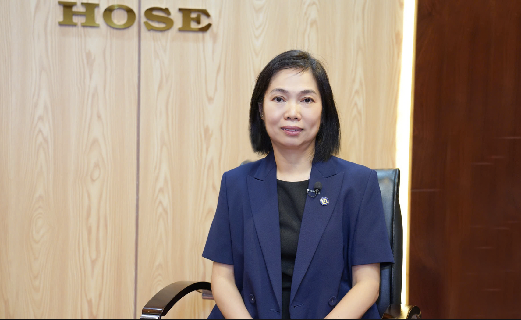 Bà Trần Anh Đào, Phó Tổng giám đốc Phụ trách Ban điều hành Sở Giao dịch Chứng khoán Thành phố Hồ Chí Minh (HoSE). 