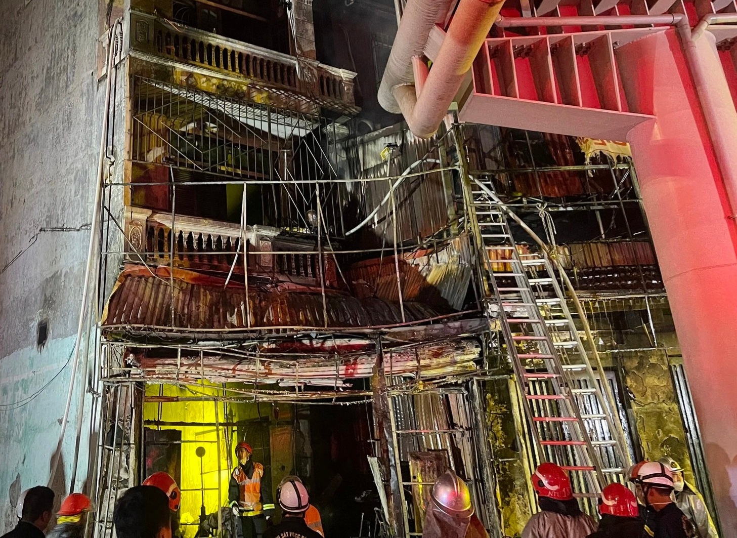 Hiện trường vụ cháy.