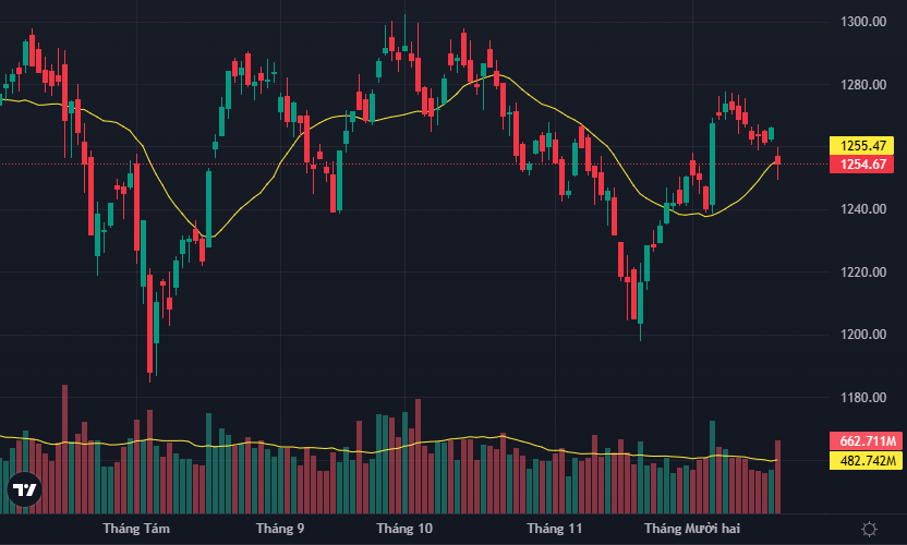 VN-Index xuất hiện phiên biến động mạnh với thanh khoản lớn.