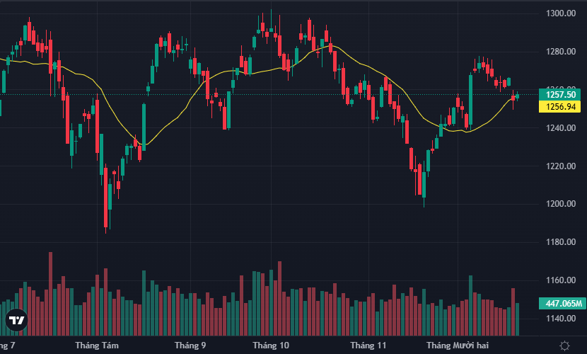VN-Index phục hồi nhẹ.
