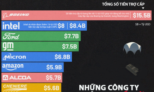 Những công ty Mỹ nhận nhiều trợ cấp từ chính phủ nhất