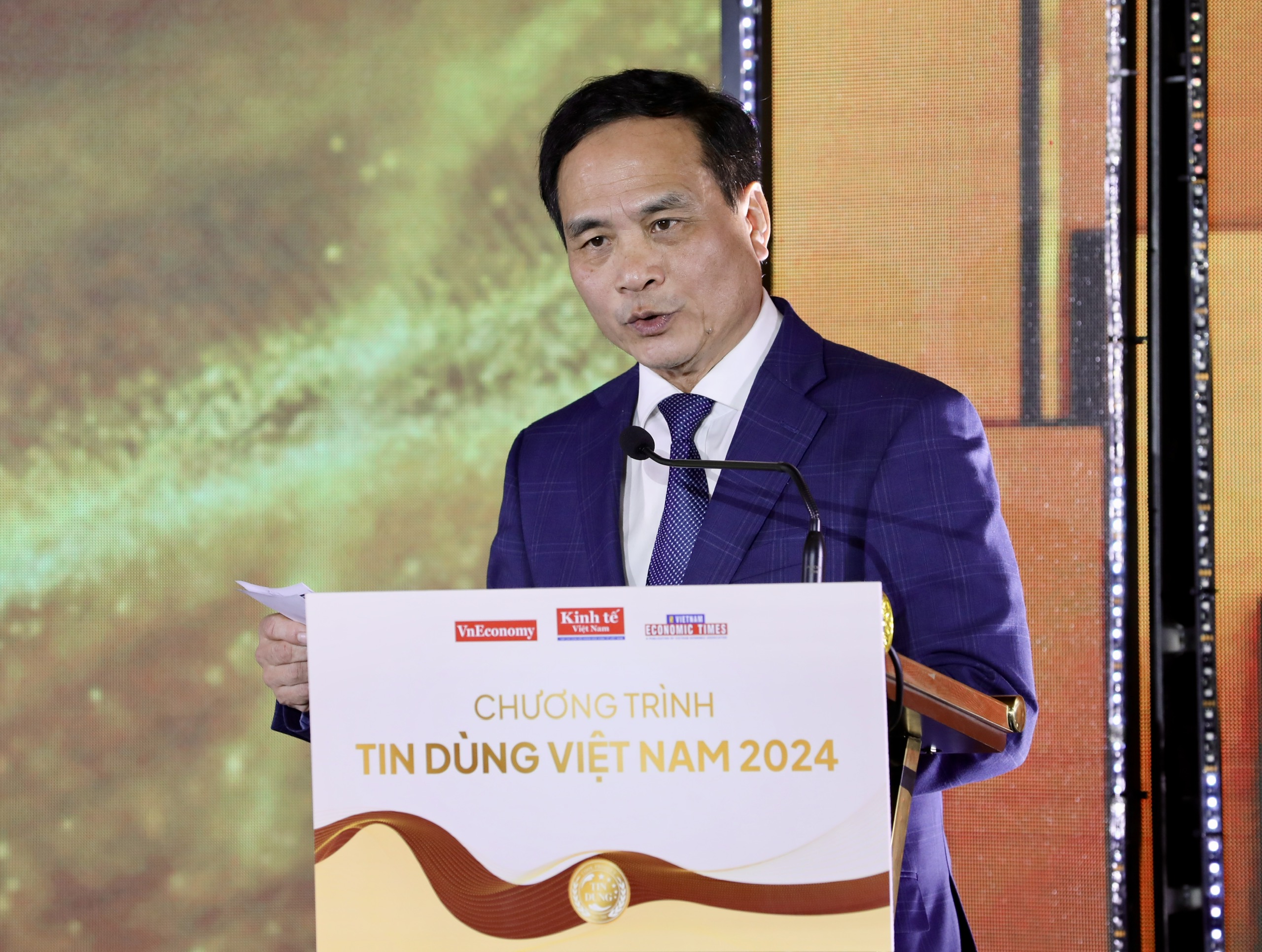 PGS.TS. Phạm Ngọc Linh, Phó Chủ tịch Liên hiệp các Hội Khoa học và Kỹ thuật Việt Nam, phát biểu tại Chương trình Tin Dùng Việt Nam 2024.