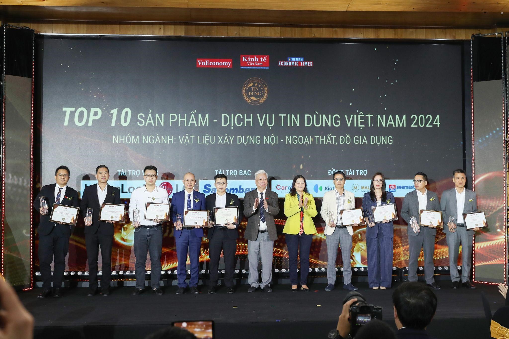 V&aacute;n gỗ c&ocirc;ng nghiệp KES được vinh danh Top 10 Sản phẩm - Dịch vụ tin d&ugrave;ng 2024.