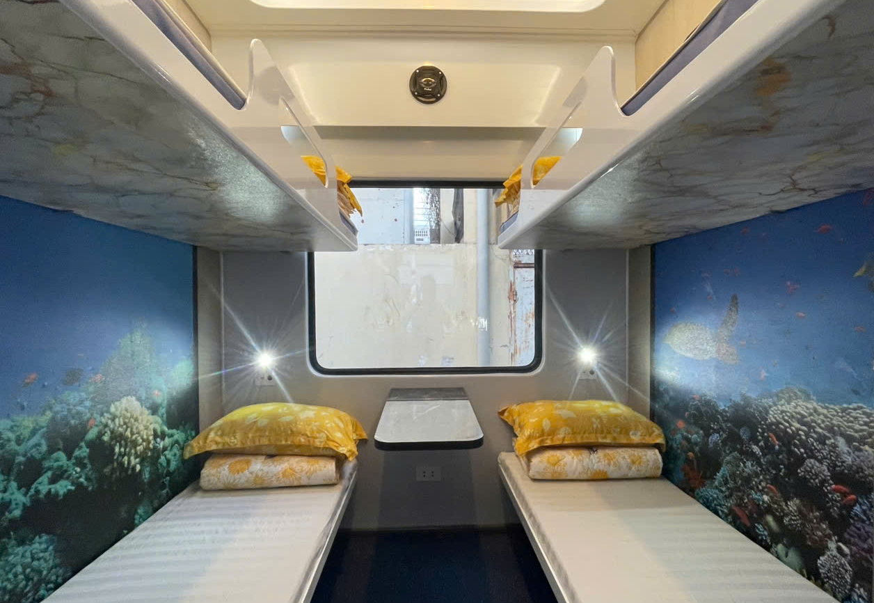 Toa xe giường nằm mới được thiết kế sang trọng.