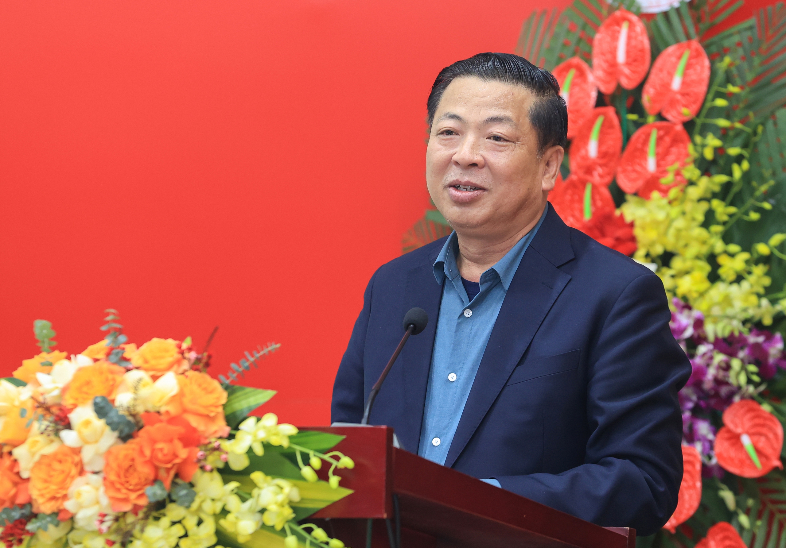 Bộ trưởng Trần Hồng Minh ph&aacute;t biểu tại Hội nghị. Ảnh: Tạ Hải/B&aacute;o Giao th&ocirc;ng