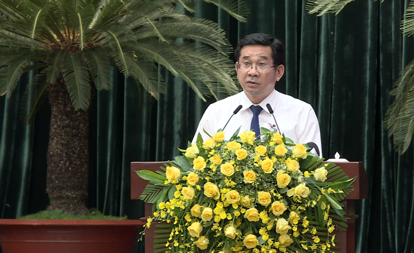 Phó Chủ tịch Thường trực Ủy ban nh&acirc;n d&acirc;n TP. HCM Dương Ngọc Hải cho biết kinh tế TP. HCM năm 2024 tiếp tục phục hồi - Nguồn: TTBC.