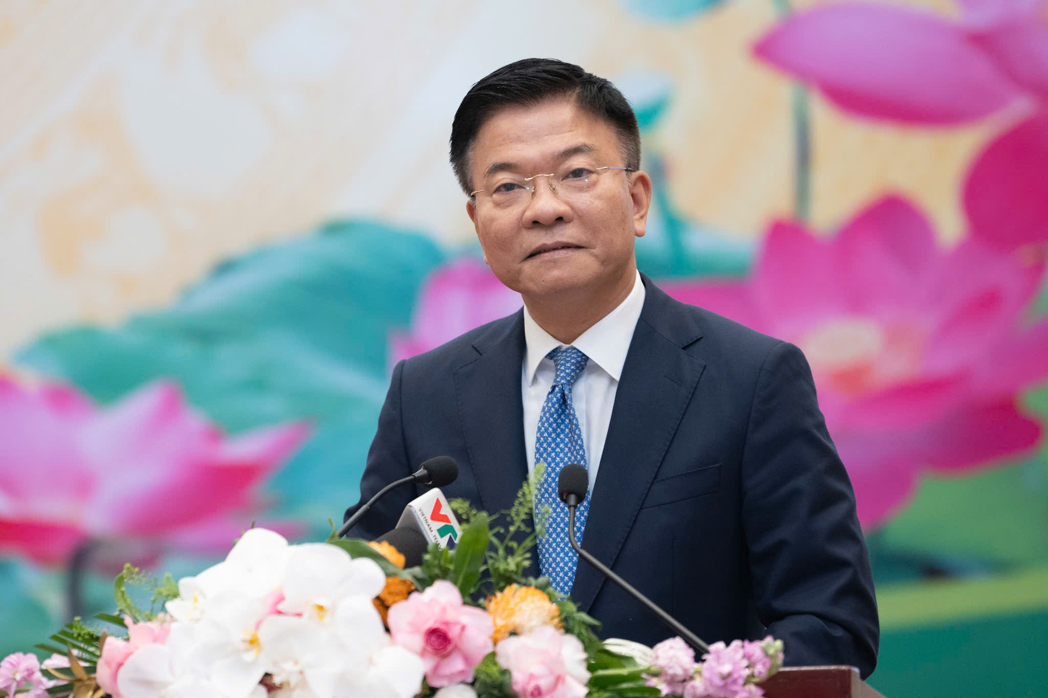 Phó Thủ tướng Chính phủ Lê Thành Long phát biểu tại hội nghị. Ảnh: Mạnh Quân.