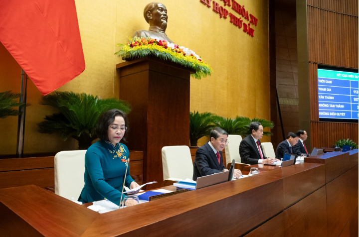Quốc hội thông qua Luật Bảo hiểm xã hội (sửa đổi). Ảnh: MOLISA.