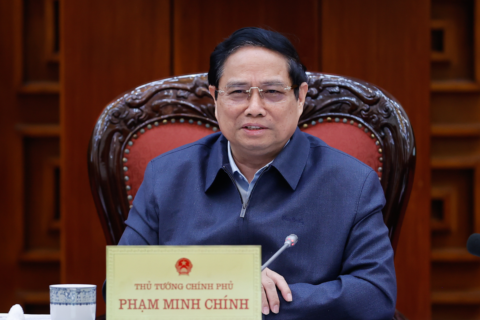 Thủ tướng phát biểu tại cuộc họp - Ảnh: VGP