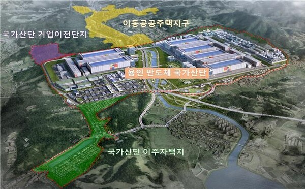 Bản thiết kế dự kiến của Khu phức hợp Công nghiệp Quốc gia Bán dẫn Yongin. 