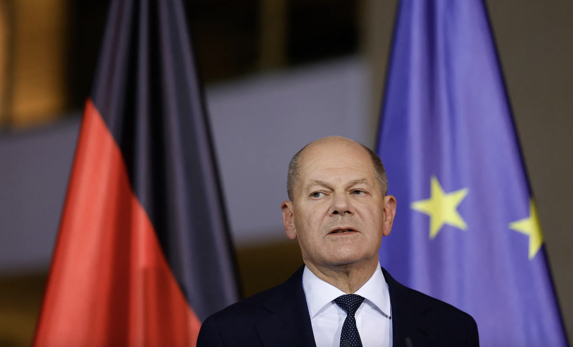Chính phủ của Thủ tướng Đức Olaf Scholz đã sụp đổ vào cuối năm 2024 - Ảnh: Bloomberg.