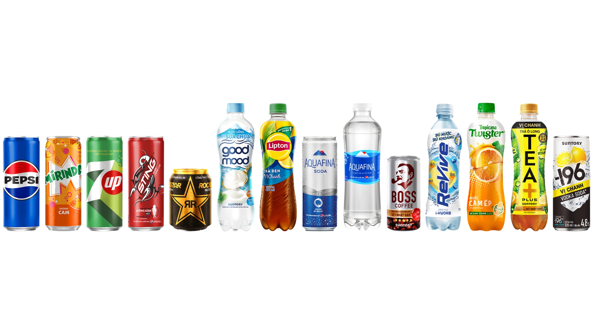 -196 là gương mặt mới trong danh mục sản phẩm đa dạng của Suntory PepsiCo Việt Nam.