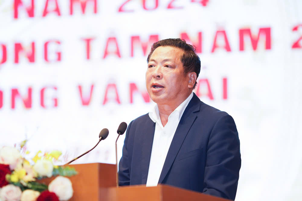 Bộ trưởng Bộ Giao thông Vận tải Trần Hồng Minh phát biểu tại Hội nghị - Nguồn: Bộ Giao thông Vận tải.