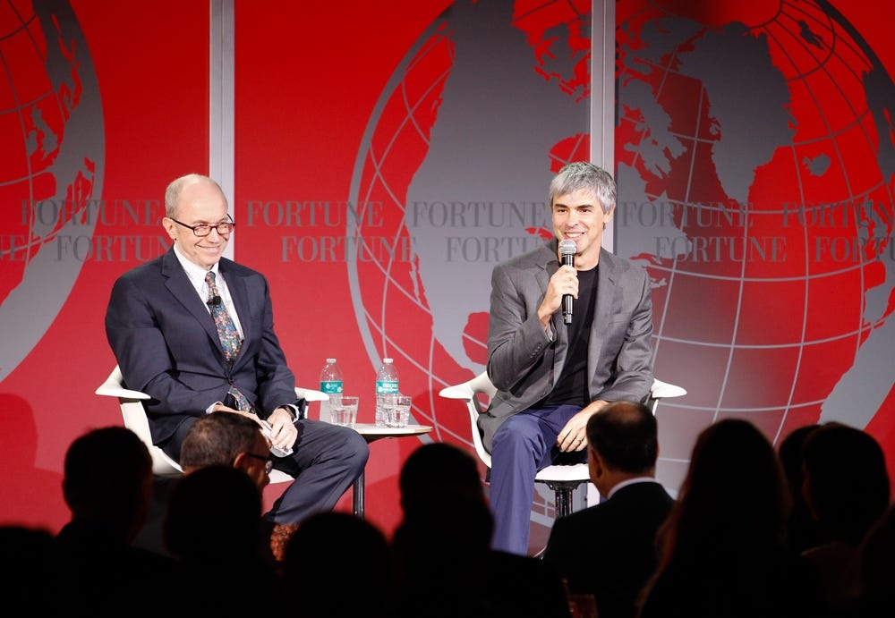 Ông Larry Page (phải) - Ảnh: Fortune
