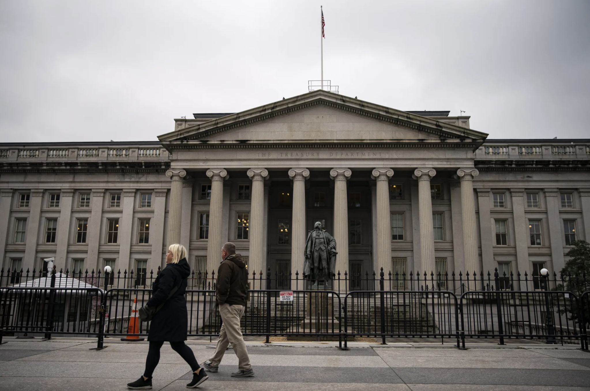 Tòa nhà Bộ Tài chính Mỹ ở Washington DC - Ảnh: Bloomberg.