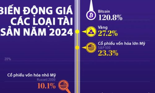 Biến động giá các loại tài sản trong năm 2024