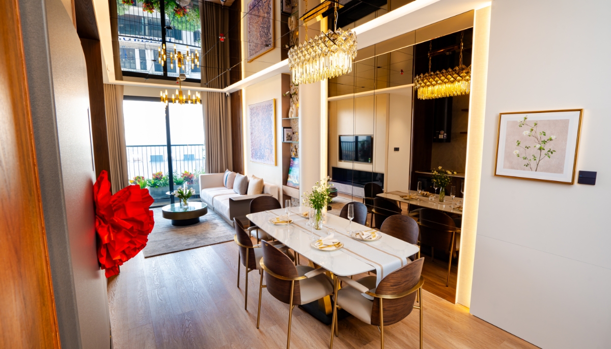 Căn hộ mẫu 5 sao tại The Fibonan khai trương th&aacute;ng 12/2024 vừa qua. (Ảnh: Đất Xanh Miền Bắc).