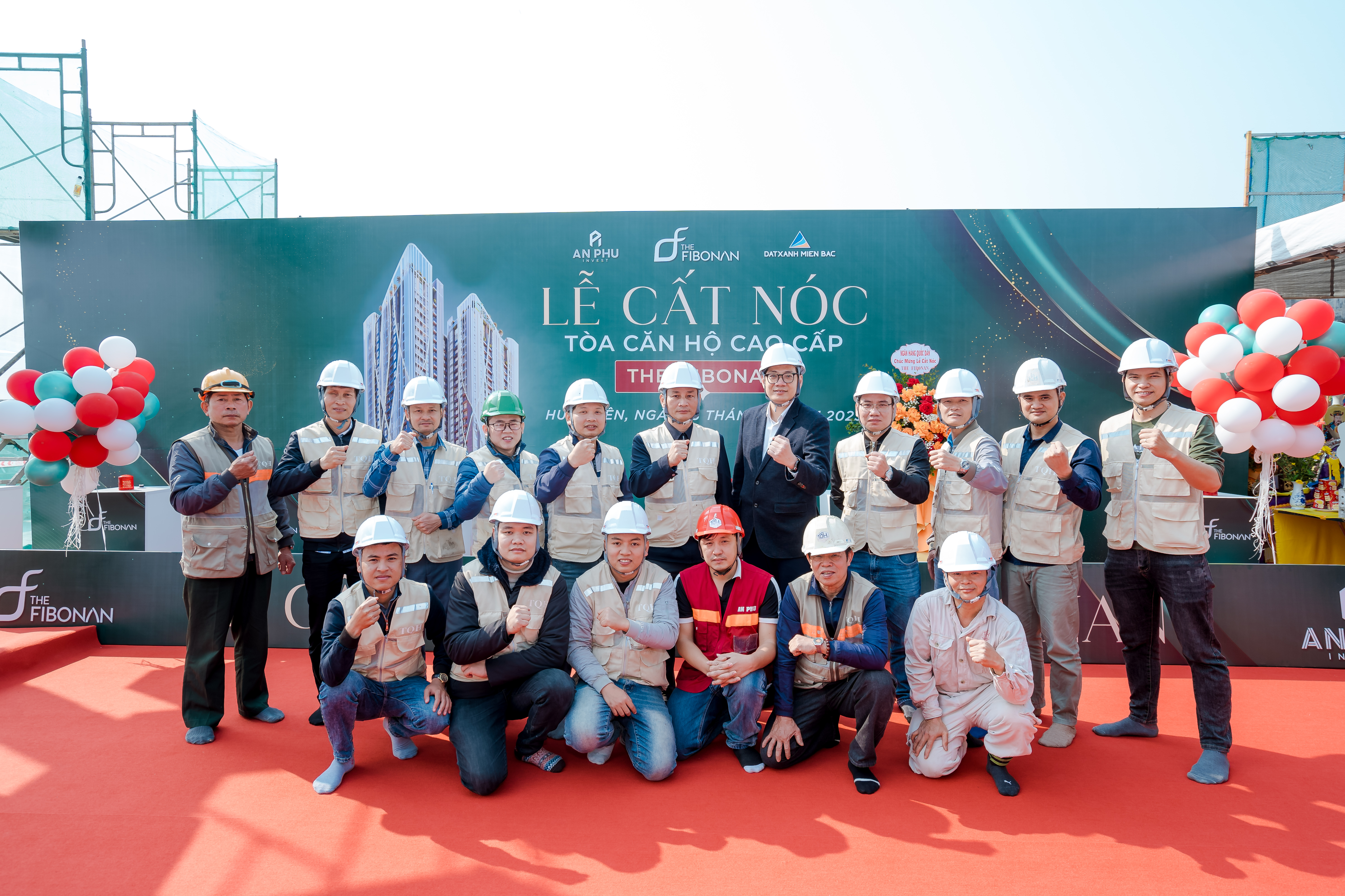 Chủ Đầu tư An Phú Invest nhà thầu quyết tâm đưa dự án cán đích vượt tiến độ. (Ảnh: Đất Xanh Miền Bắc).