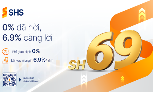 Chứng khoán SHS miễn phí giao dịch và ưu đãi margin 6,9% cho nhà đầu tư