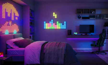Hãng Govee giới thiệu gian triển lãm bao gồm Gaming Pixel Light và Table Lamp 2 Pro. Ảnh: AI Business