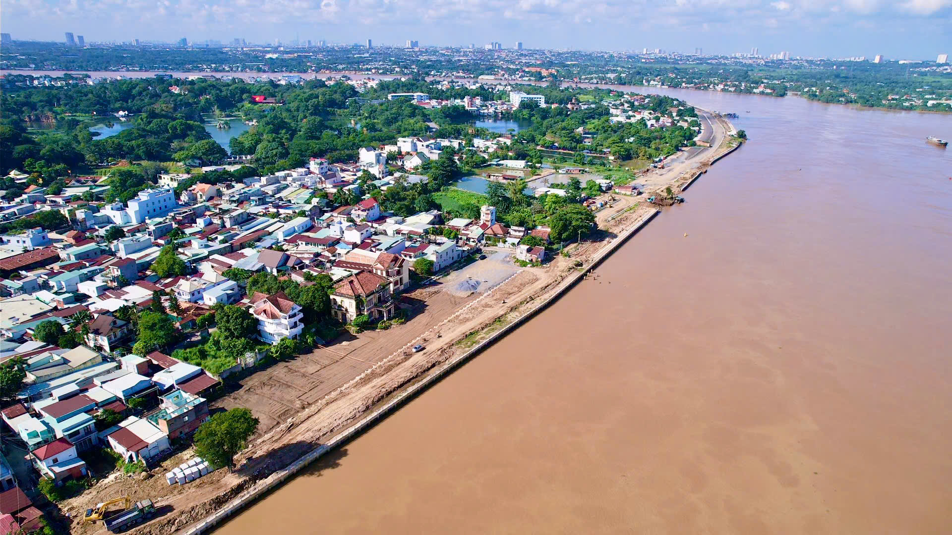 Toàn cảnh dự án đường ven sông Đồng Nai. Ảnh: Minh Tuệ