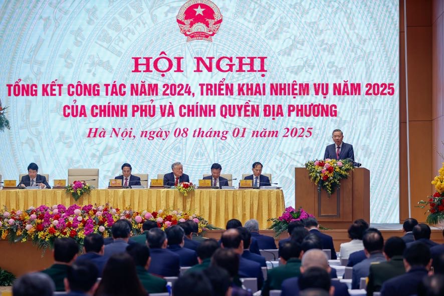 Tổng Bí thư phát biểu tại hội nghị - Ảnh: VGP