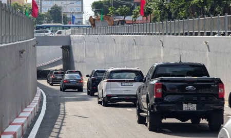 Công trình hầm chui Phan Thúc Duyện thuộc gói thầu số 9 dự án đường nối Trần Quốc Hoàn - Cộng Hòa đã hoàn thành và thông xe vào ngày 10/8/2024. Ảnh: Anh Tú