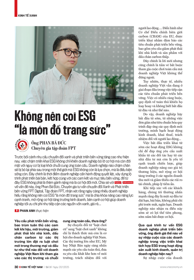 Không nên coi ESG “là món đồ trang sức” - Ảnh 2