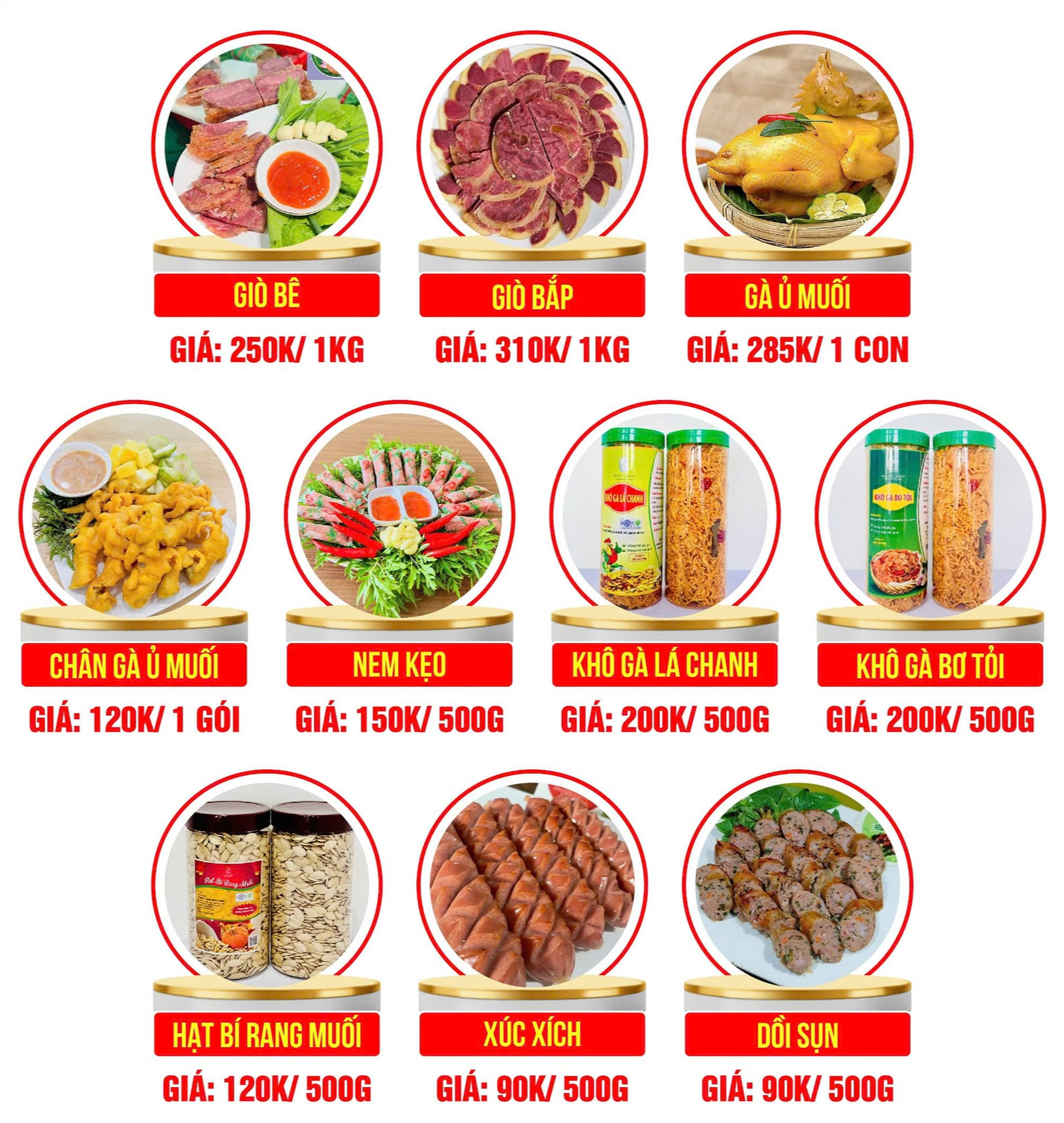 Rất nhiều món ăn, thực phẩm phục vụ mùa Tết được 