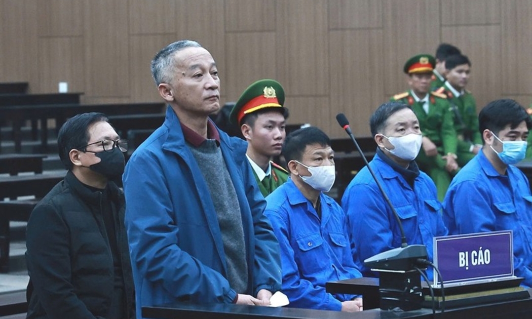 Các bị cáo tại tòa.