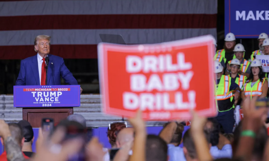 Ứng cử viên tổng thống Mỹ của Đảng Cộng hòa, ông Donald Trump, tại một buổi vận động tranh cử ở Michigan hồi tháng 8/2024 - Ảnh: Reuters.