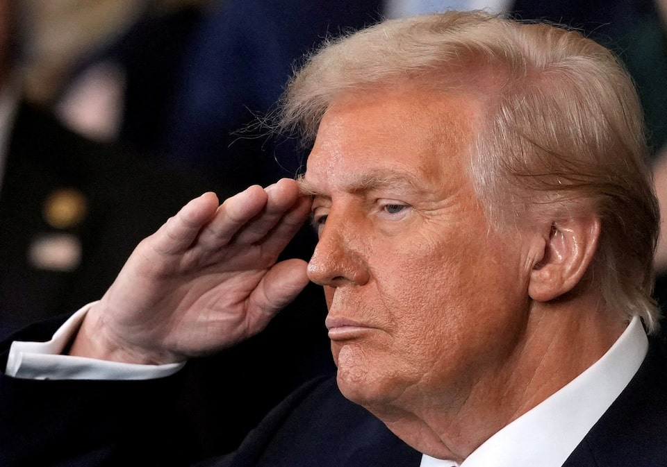 Tổng thống Donald Trump trong lễ nhậm chức tổng thống tại tòa nhà Quốc hội Mỹ ngày 20/1/2025 - Ảnh: Reuters