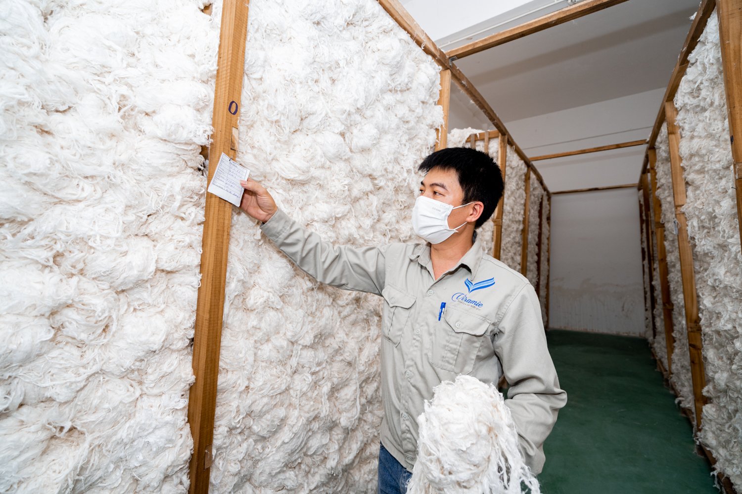 Nhà máy sản xuất sợi gai An Phước Viramie có công suất 10.000 cọc sợi/năm, tương ứng với 1.700 tấn sợi gai/năm và 1.400 tấn bông gai/năm.