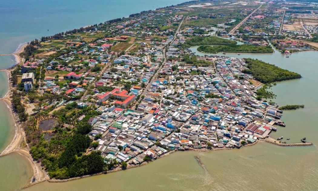 Huyện Cần Giờ nhìn từ trên cao.