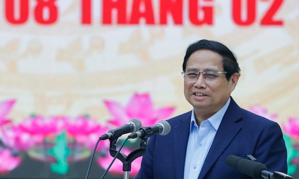 Thủ tướng phát biểu tại cuộc làm việc - Ảnh: VGP