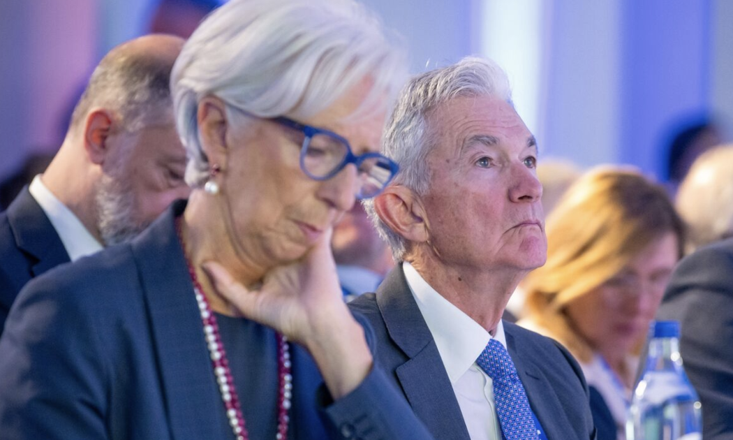 Chủ tịch ECB Christine Lagarde và Chủ tịch Fed Jerome Powell - Ảnh: Bloomberg.