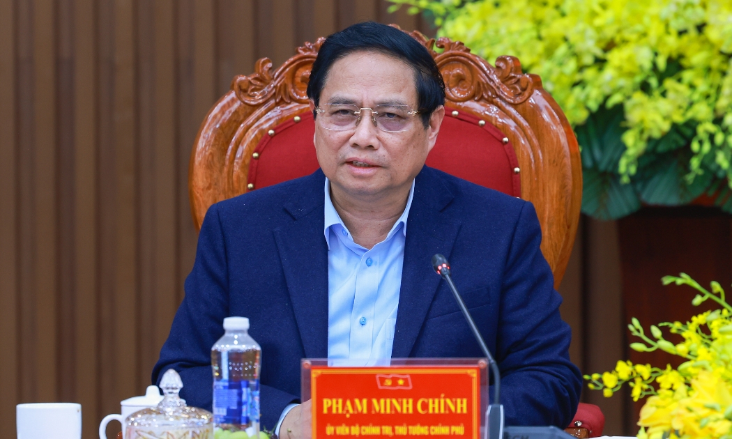 Thủ tướng tại cuộc làm việc - Ảnh: VGP