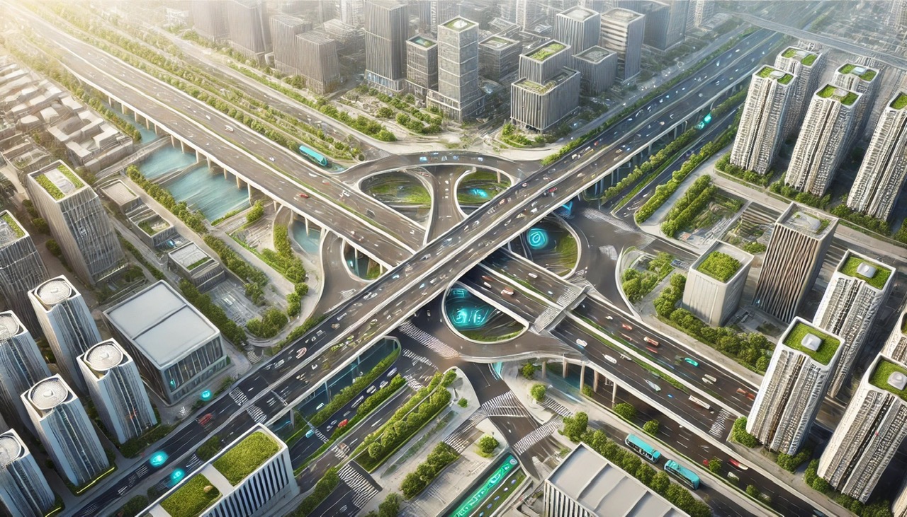 Hạ tầng giao th&ocirc;ng ho&agrave;n thiện sẽ gi&uacute;p giải quyết t&igrave;nh trạng &ugrave;n tắc, kẹt xe tại c&aacute;c giao lộ cửa ng&otilde; TP.HCM. H&igrave;nh minh họa do AI thực hiện.