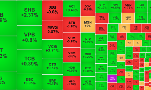 Thị trường phục hồi sau “đòn” thuế, cổ phiếu thép nhiều mã vẫn đỏ