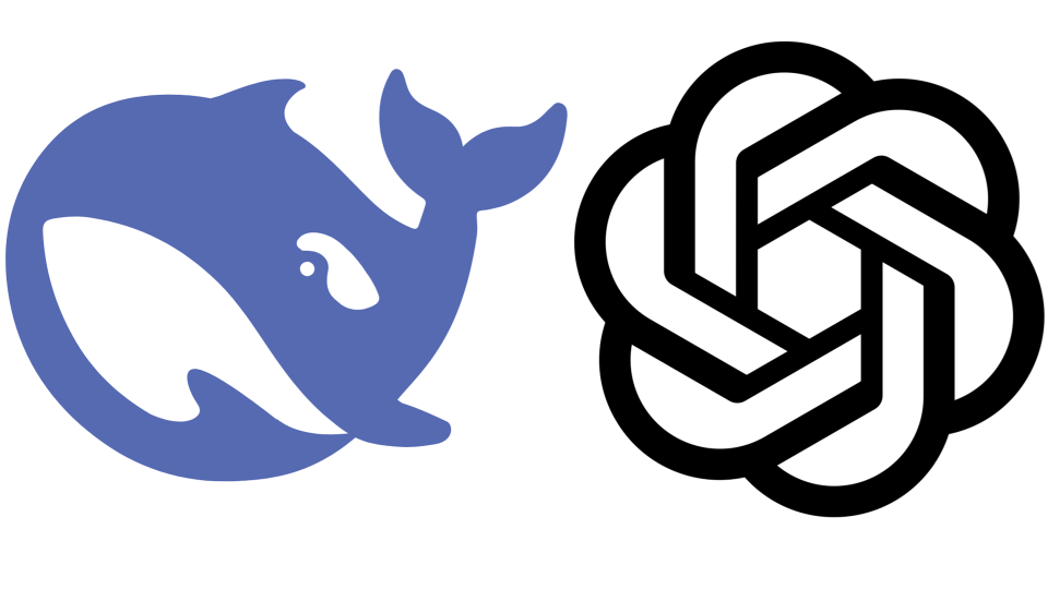 Logo của DeepSeek (bên trái) và ChatGPT (bên phải)