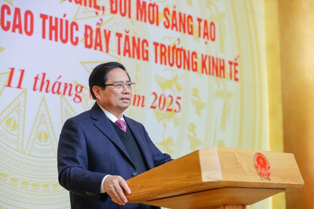 Thủ tướng Phạm Minh Chính phát biểu kết luận Hội nghị - Ảnh: VGP. 
