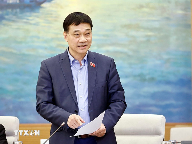 Ông Vũ Hồng Thanh, Chủ nhiệm Uỷ ban Kinh tế của Quốc hội phát biểu. Ảnh: TTXVN